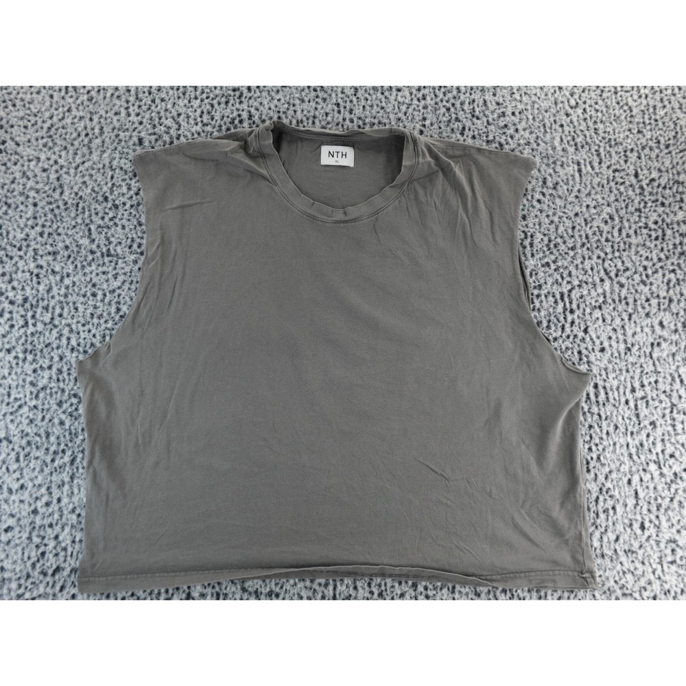 NTH Womens Gray Sleeveless Tank Top Shirt Size XL Cotton